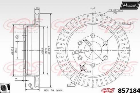 Maxtech 857184.0060 - Спирачен диск vvparts.bg