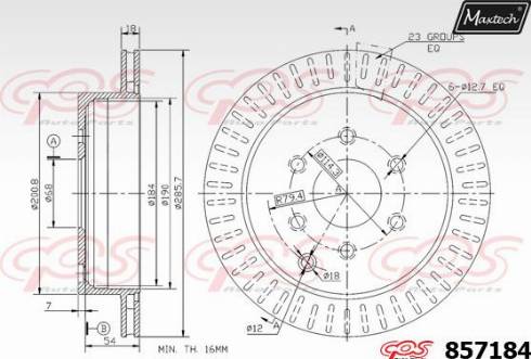 Maxtech 857184.0000 - Спирачен диск vvparts.bg