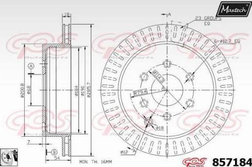 Maxtech 857184.0080 - Спирачен диск vvparts.bg