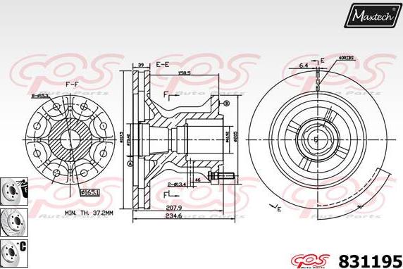 Maxtech 881002 - Спирачен диск vvparts.bg