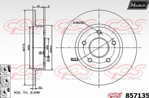 Maxtech 857135.6980 - Спирачен диск vvparts.bg