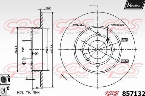 Maxtech 857132.6060 - Спирачен диск vvparts.bg