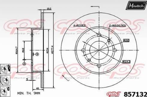 Maxtech 857132.6880 - Спирачен диск vvparts.bg