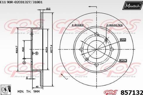 Maxtech 857132.0080 - Спирачен диск vvparts.bg