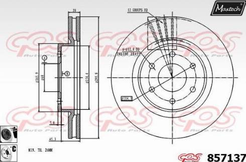 Maxtech 857137.6060 - Спирачен диск vvparts.bg