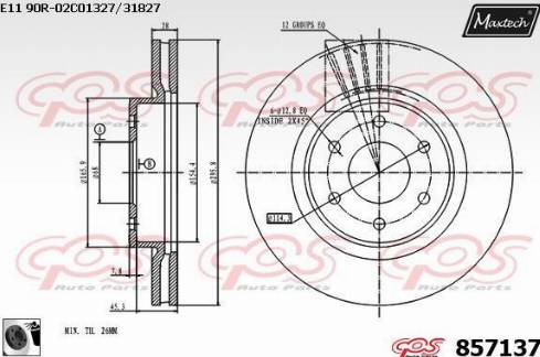 Maxtech 857137.0060 - Спирачен диск vvparts.bg