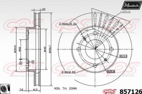 Maxtech 857126.0060 - Спирачен диск vvparts.bg