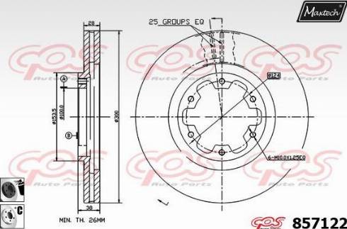 Maxtech 857122.6060 - Спирачен диск vvparts.bg