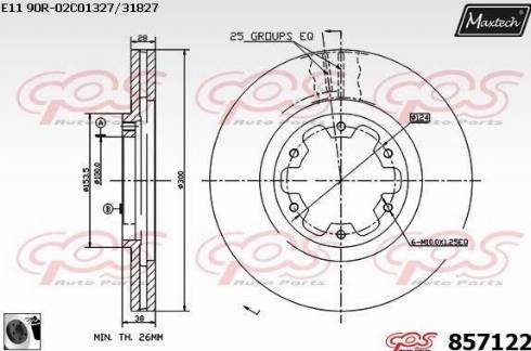 Maxtech 857122.0060 - Спирачен диск vvparts.bg