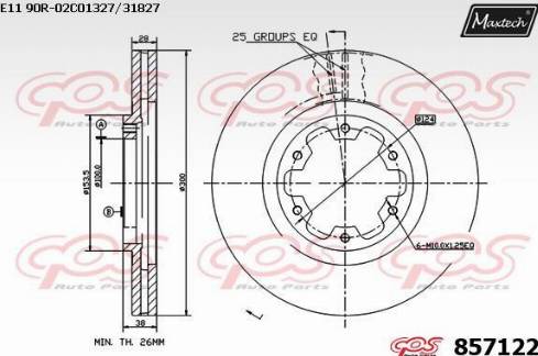 Maxtech 857122.0000 - Спирачен диск vvparts.bg