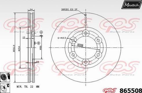 Maxtech 865508.6060 - Спирачен диск vvparts.bg