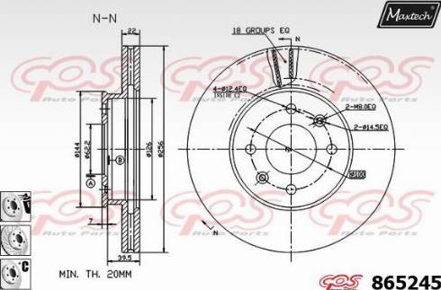 Maxtech 865245.6880 - Спирачен диск vvparts.bg