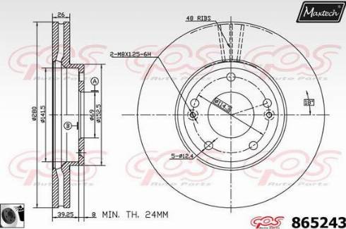 Maxtech 865243.0060 - Спирачен диск vvparts.bg