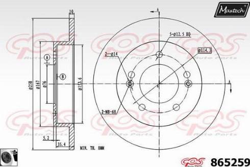 Maxtech 865259.0060 - Спирачен диск vvparts.bg