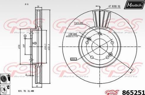 Maxtech 865251.6060 - Спирачен диск vvparts.bg