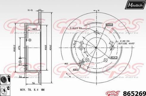 Maxtech 865269.6060 - Спирачен диск vvparts.bg