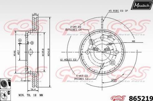 Maxtech 865219.6060 - Спирачен диск vvparts.bg