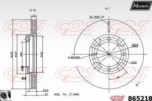 Maxtech 865218.0060 - Спирачен диск vvparts.bg