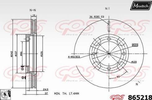 Maxtech 865218.0080 - Спирачен диск vvparts.bg