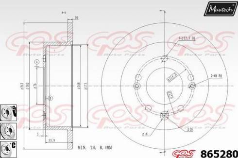 Maxtech 865280.6880 - Спирачен диск vvparts.bg