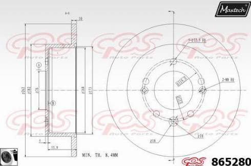 Maxtech 865280.0060 - Спирачен диск vvparts.bg