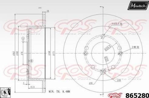 Maxtech 865280.0080 - Спирачен диск vvparts.bg