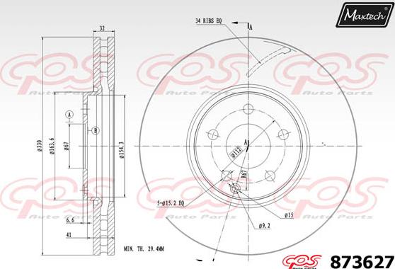 Maxtech 865281 - Спирачен диск vvparts.bg