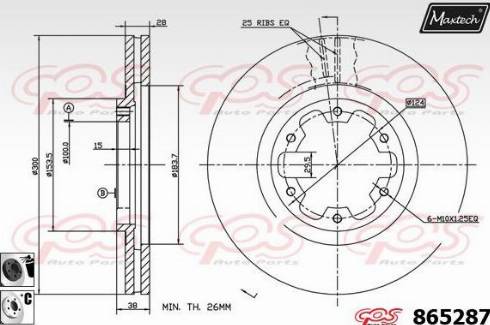 Maxtech 865287.6060 - Спирачен диск vvparts.bg