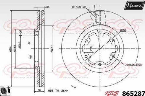 Maxtech 865287.0060 - Спирачен диск vvparts.bg