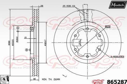 Maxtech 865287.0080 - Спирачен диск vvparts.bg