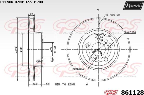 Maxtech 865230 - Спирачен диск vvparts.bg