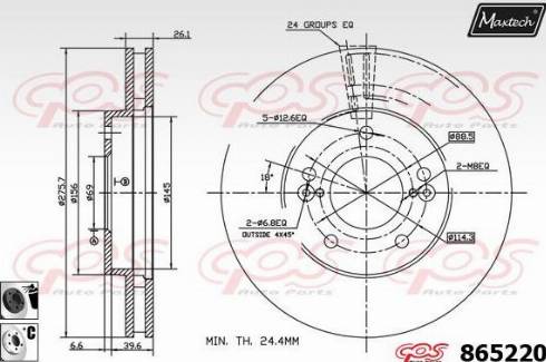 Maxtech 865220.6060 - Спирачен диск vvparts.bg