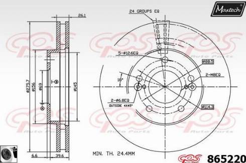 Maxtech 865220.0060 - Спирачен диск vvparts.bg