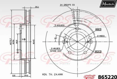 Maxtech 865220.0000 - Спирачен диск vvparts.bg