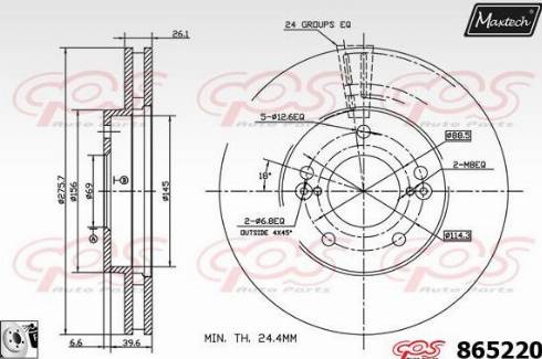 Maxtech 865220.0080 - Спирачен диск vvparts.bg