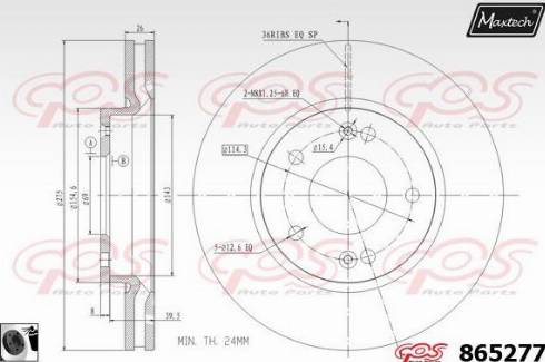 Maxtech 865277.0060 - Спирачен диск vvparts.bg