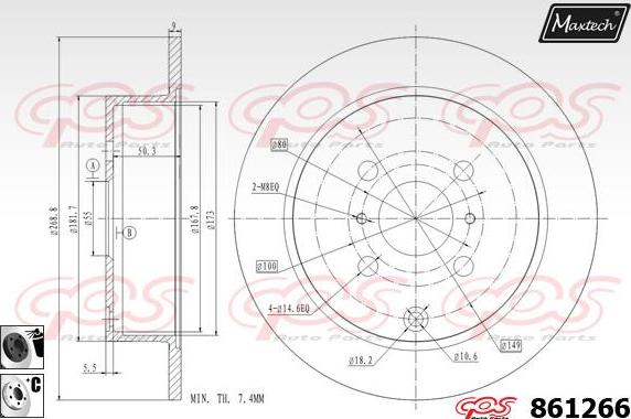 Maxtech 865277 - Спирачен диск vvparts.bg