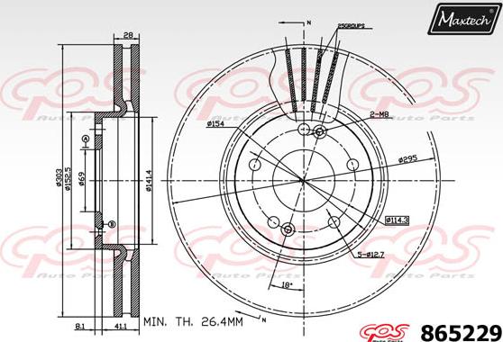 Maxtech 861064 - Спирачен диск vvparts.bg