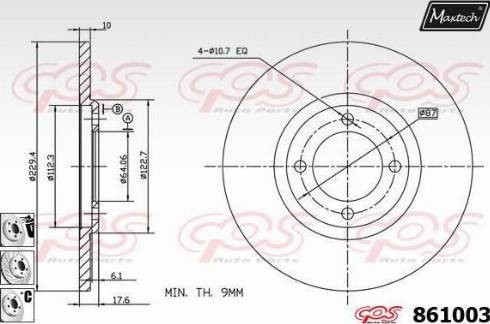 BOSCH 0986AB6246 - Спирачен диск vvparts.bg