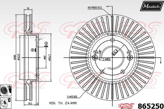 Maxtech 861010 - Спирачен диск vvparts.bg