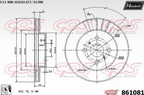 Maxtech 861081.0080 - Спирачен диск vvparts.bg