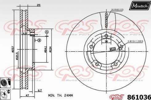 Maxtech 861036.6060 - Спирачен диск vvparts.bg