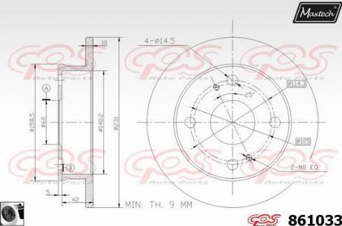 Maxtech 861033.0060 - Спирачен диск vvparts.bg