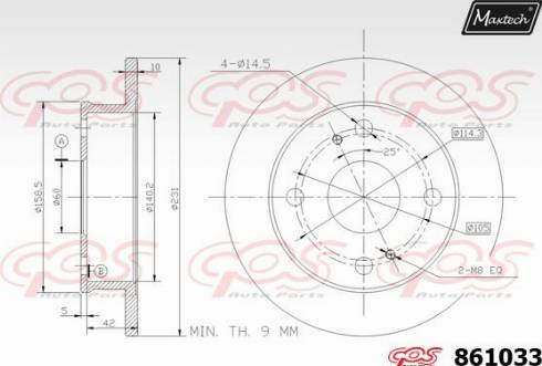 Maxtech 861033.0000 - Спирачен диск vvparts.bg