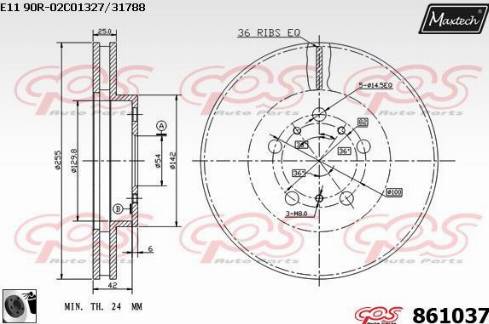 Maxtech 861037.0060 - Спирачен диск vvparts.bg