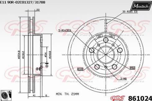 Maxtech 861024.0060 - Спирачен диск vvparts.bg