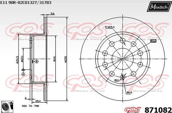 Maxtech 861024 - Спирачен диск vvparts.bg