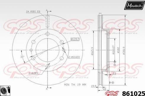 Maxtech 861025.0060 - Спирачен диск vvparts.bg