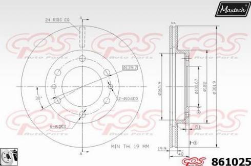 Maxtech 861025.0080 - Спирачен диск vvparts.bg