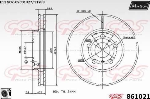 Maxtech 861021.0060 - Спирачен диск vvparts.bg